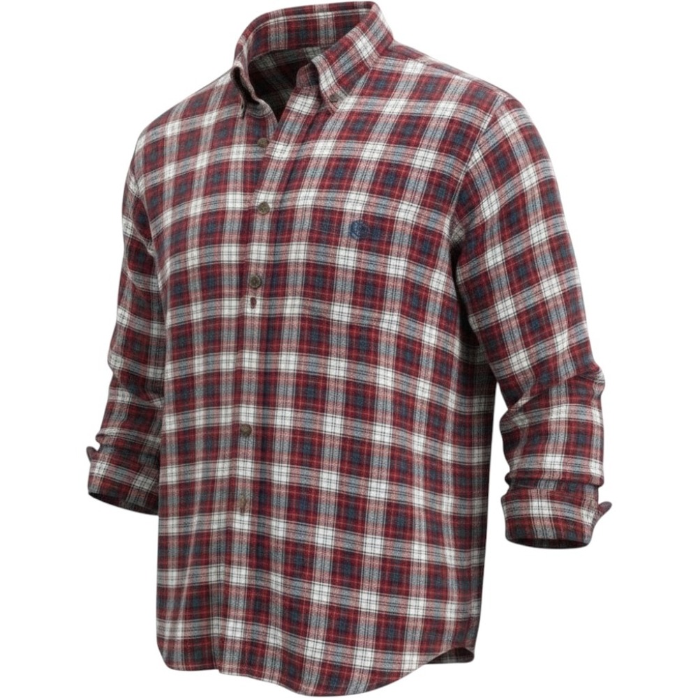 Chaps Flannel Shirt‎ Mens XL Red Plaid Button Down Cotton Classic Rugged